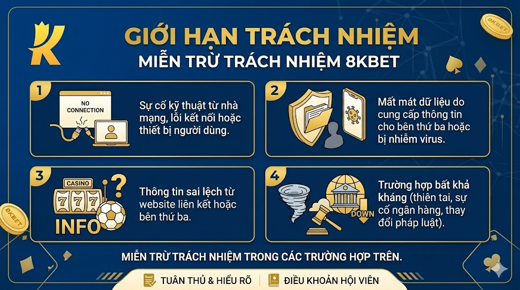 Miễn Trừ Trách Nhiệm 8KBET - Giới Hạn Trách Nhiệm Của 8KBET